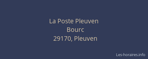 La Poste Pleuven