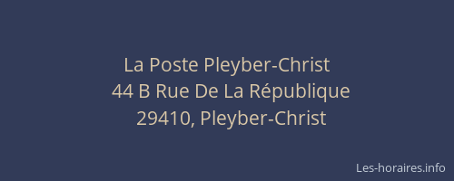 La Poste Pleyber-Christ