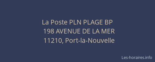 La Poste PLN PLAGE BP