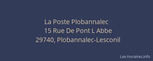La Poste Plobannalec