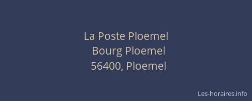 La Poste Ploemel
