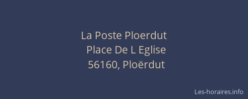 La Poste Ploerdut