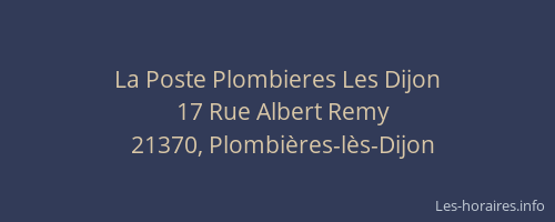 La Poste Plombieres Les Dijon