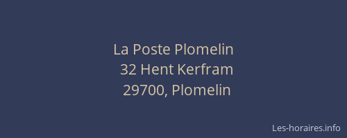 La Poste Plomelin