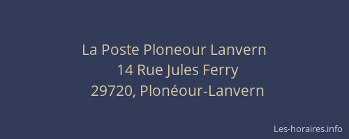 La Poste Ploneour Lanvern