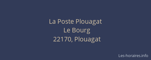 La Poste Plouagat