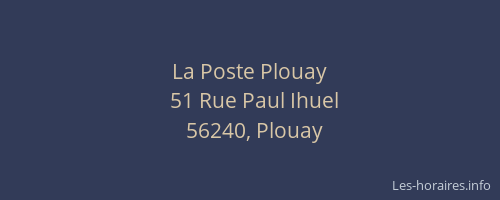 La Poste Plouay