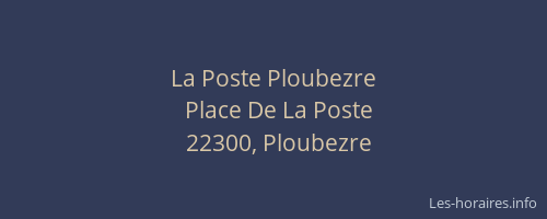 La Poste Ploubezre