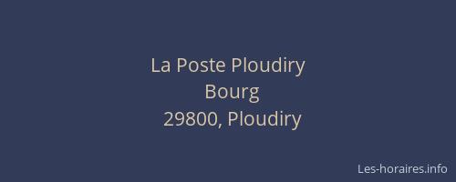 La Poste Ploudiry