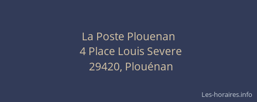 La Poste Plouenan