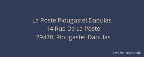 La Poste Plougastel Daoulas