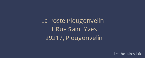 La Poste Plougonvelin