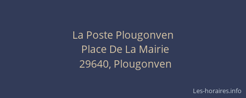 La Poste Plougonven