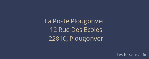 La Poste Plougonver