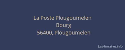 La Poste Plougoumelen
