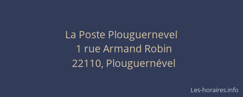 La Poste Plouguernevel