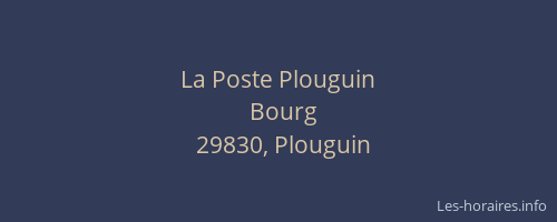 La Poste Plouguin