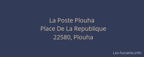 La Poste Plouha