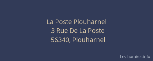La Poste Plouharnel