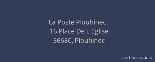 La Poste Plouhinec