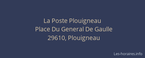 La Poste Plouigneau