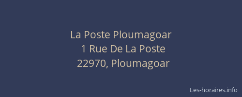 La Poste Ploumagoar