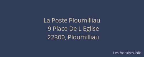 La Poste Ploumilliau