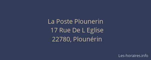 La Poste Plounerin