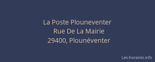 La Poste Plouneventer