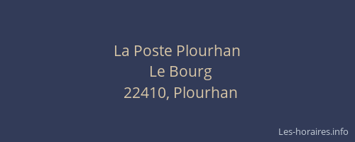 La Poste Plourhan