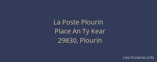 La Poste Plourin