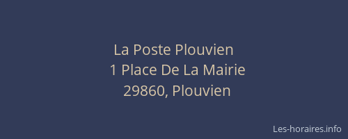 La Poste Plouvien