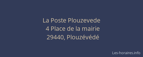 La Poste Plouzevede