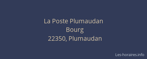 La Poste Plumaudan