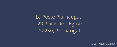 La Poste Plumaugat