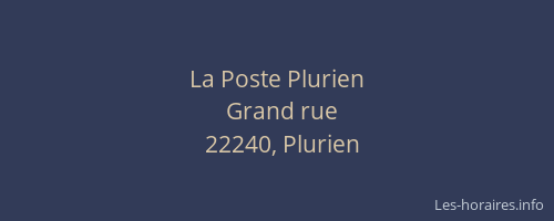 La Poste Plurien