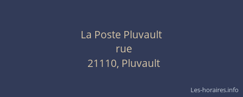 La Poste Pluvault