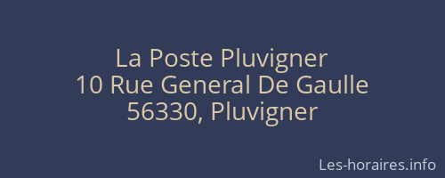 La Poste Pluvigner