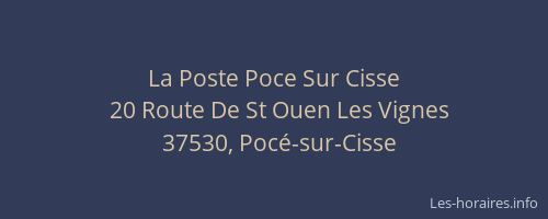 La Poste Poce Sur Cisse