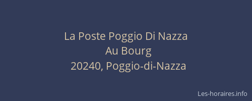 La Poste Poggio Di Nazza