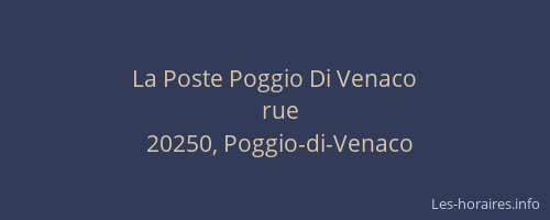 La Poste Poggio Di Venaco
