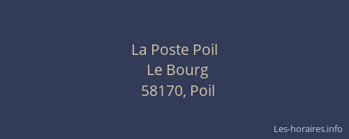 La Poste Poil