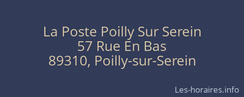 La Poste Poilly Sur Serein