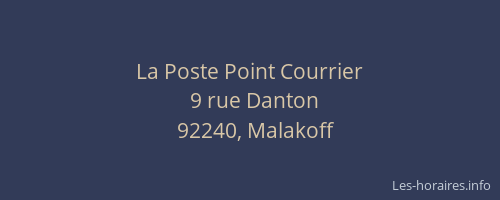 La Poste Point Courrier