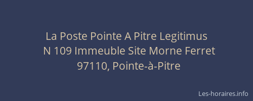 La Poste Pointe A Pitre Legitimus