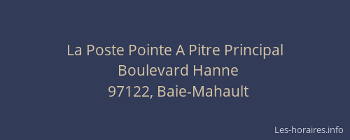 La Poste Pointe A Pitre Principal