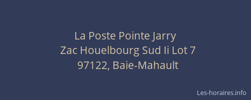 La Poste Pointe Jarry