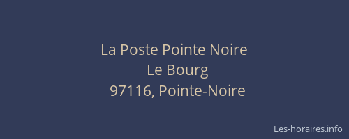 La Poste Pointe Noire