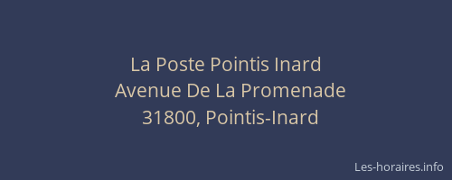 La Poste Pointis Inard