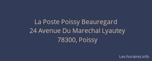 La Poste Poissy Beauregard
